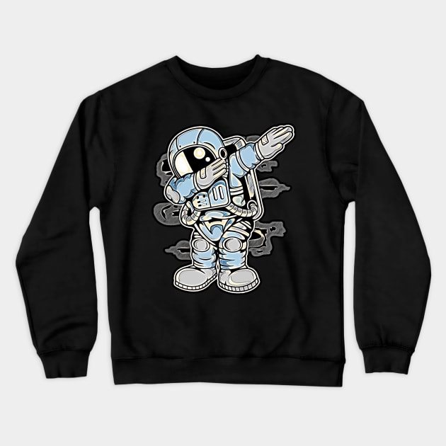 Astronaut Dab • Funny And Cool Sci-Fi Cartoon Drawing Design Great For Anyone That Loves Astronomy Art Crewneck Sweatshirt by TeesHood